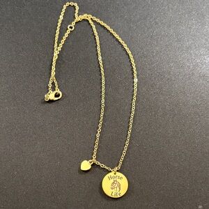 Gold Horse Pendant Necklace